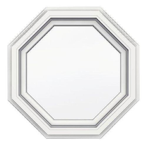 24-inch x 24-inch 5000 Series Vinyl Octagon Window with with J Channel Brickmould - ENERGY STAR®