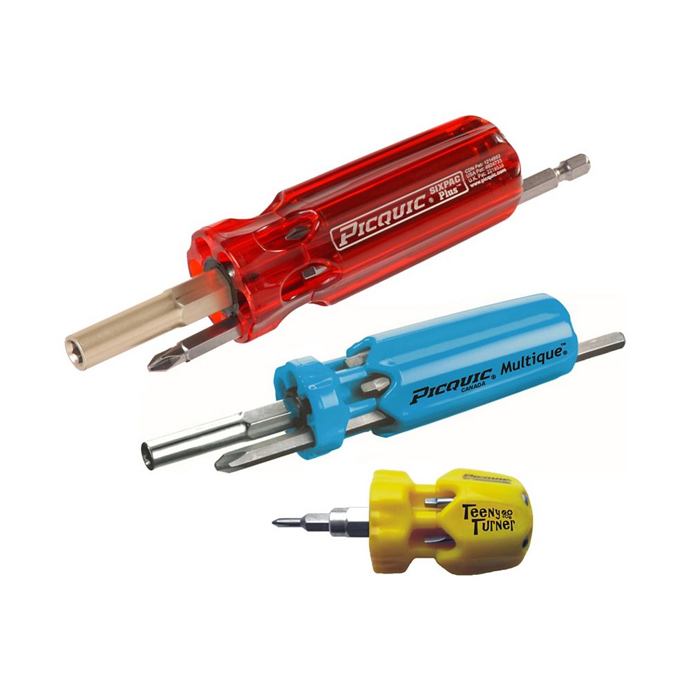 Picquic Family Pack 3Piece multbit screwdriver set. The Home Depot
