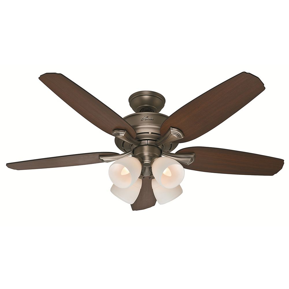 Hunter Channing 52 Inch Antique Pewter Indoor Ceiling Fan The Home