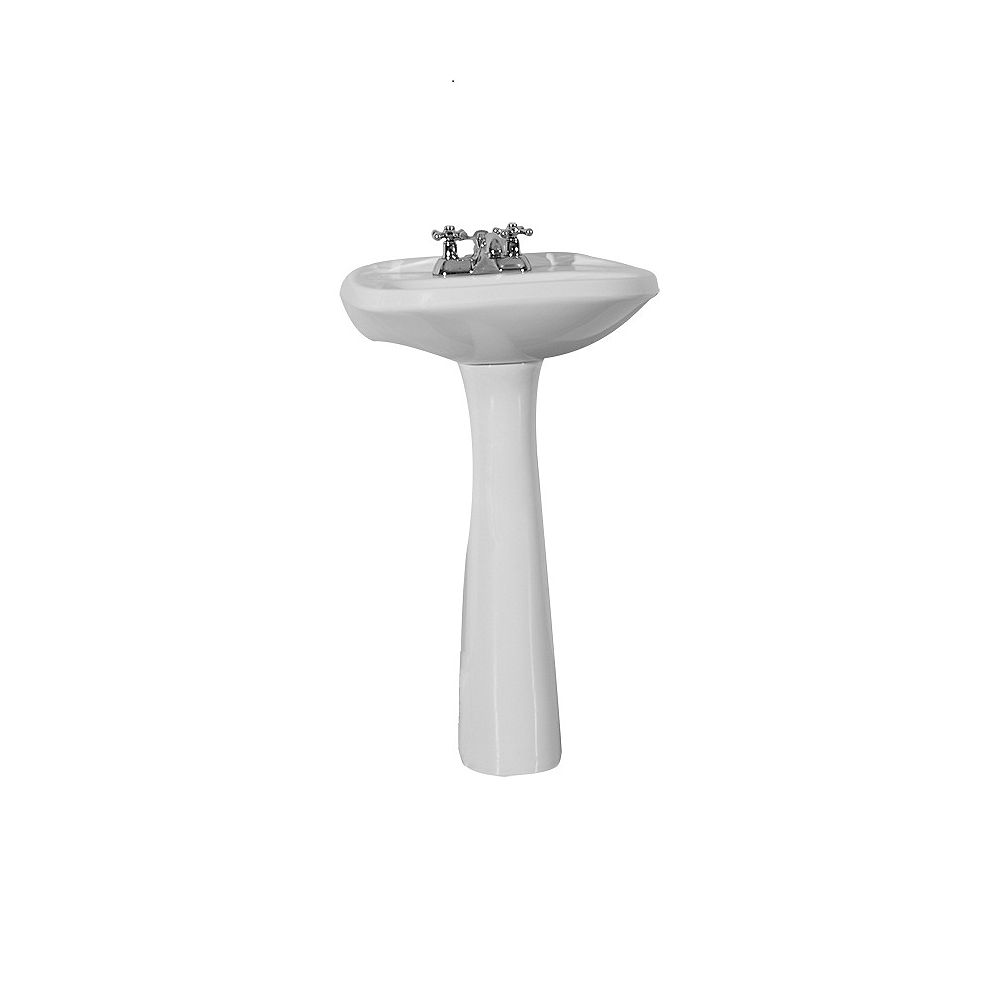 Ceralux The Chaleston Mini Pedestal Sink The Home Depot Canada
