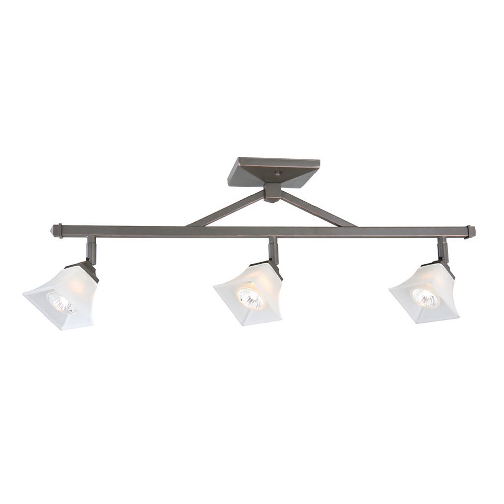 Hampton Bay Westminster 3Light Fixed Track Light in Bronze with