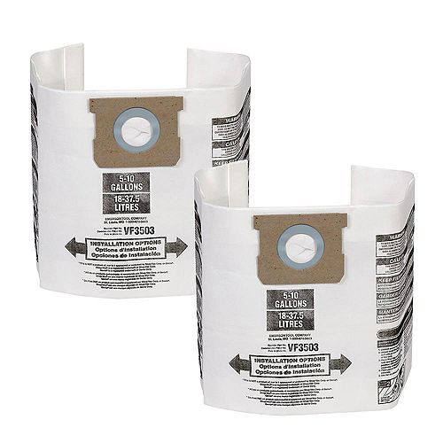 Vacuum Dust Bags VF3503 Type B - 18 L to 38 L (2-Pack)