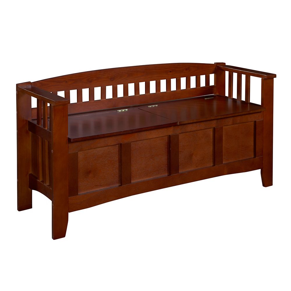 10 Inch Slat Back Storage Bench with Split Seat 10 Inch Slat Back Storage Bench with Split Seat