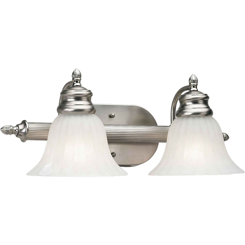 Filament Design Burton 2Light Wall Brushed Nickel Bath Vanity The