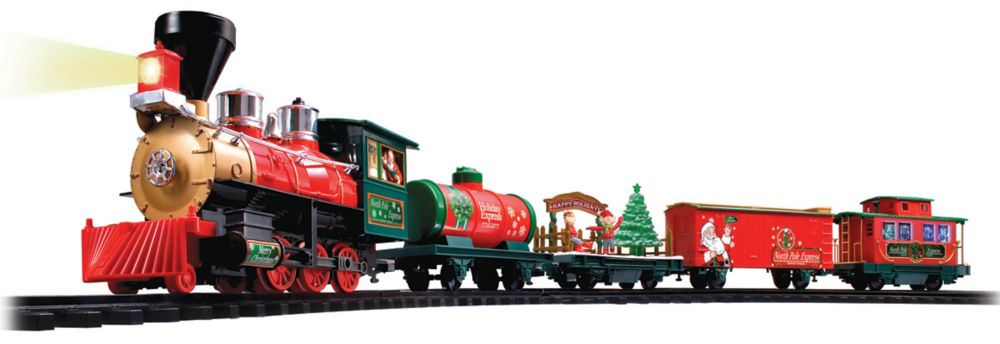 polar express train set for christmas tree