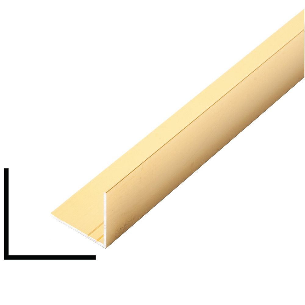 Alexandria Moulding Metal Angle Mira Gold 1 In. x 1 In. x 8 Ft. The Home Depot Canada