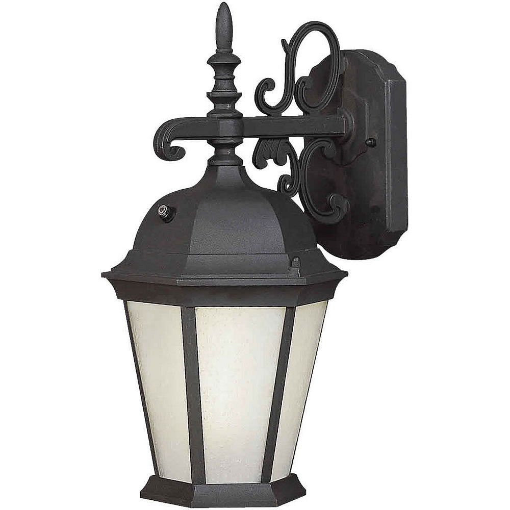 Filament Design Burton 1 Light Black Outdoor Compact Fluorescent