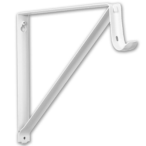 10 3/4-inch Shelf and Rod Bracket in White