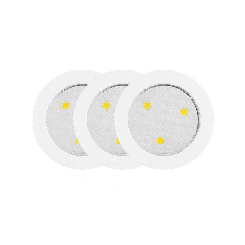 Globe Electric LED Under Puck Lights, White, (3Pack) The