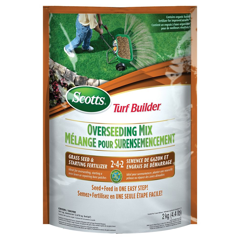 Scotts Turf Builder Overseeding Mix The Home Depot Canada