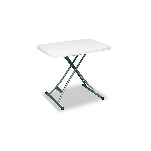 20-inch x 30-inch Adjustable Table in White