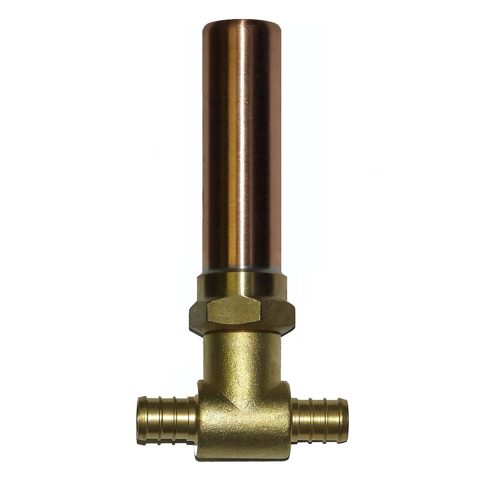 Waterline 1/2 Inch Pex Tee Water Hammer Arrester | The Home Depot Canada Are Water Hammer Arrestors Necessary With Pex