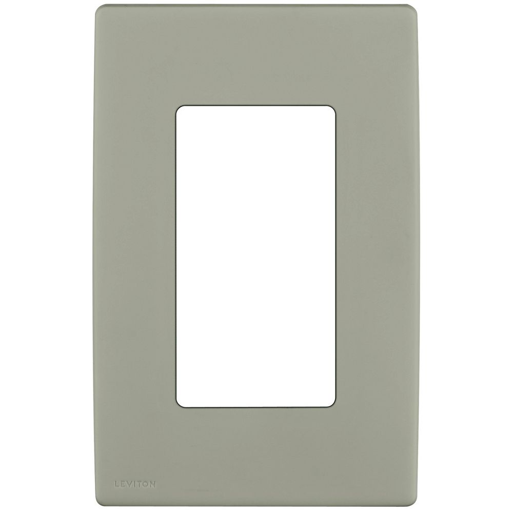 Leviton Renu 1Gang Screwless Wallplate in Wood Smoke The Home Depot Canada