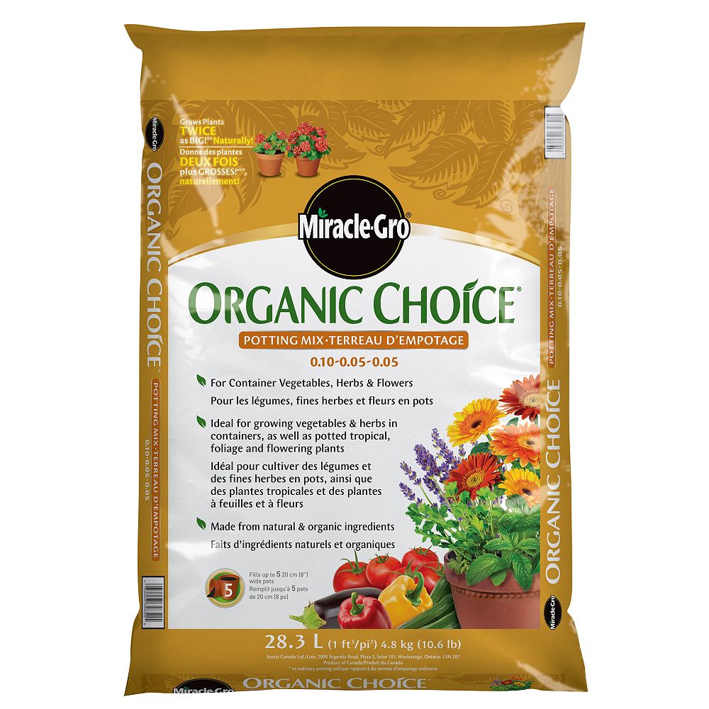 Miracle Gro 28 3l Organic Choice Potting Mix The Home Depot Canada