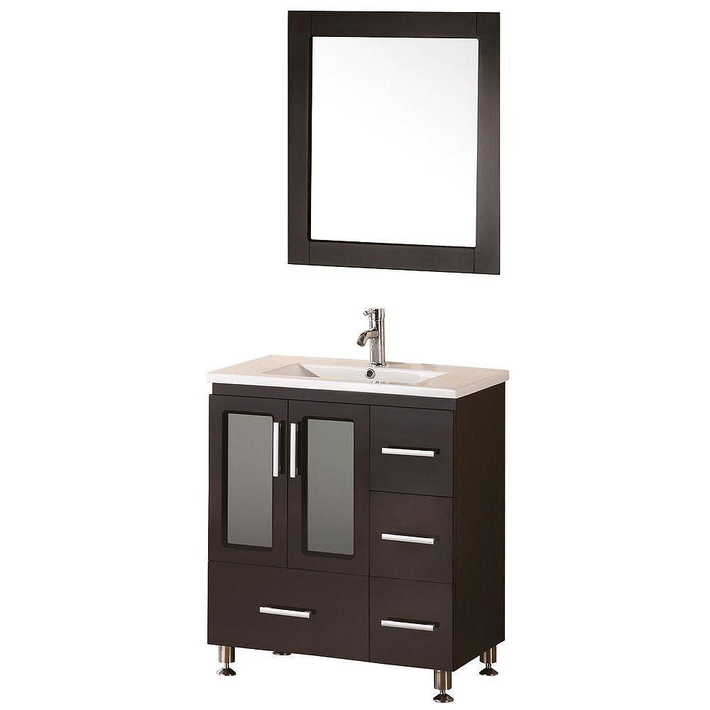 Design Element Stanton 32 Inch W X 18 Inch D Vanity In Espresso With Porcelain Vanity Top The Home Depot Canada Design Element Stanton 32 Inch W X 18 Inch D Vanity In Espresso With Porcelain Vanity Top The Home Depot Canada