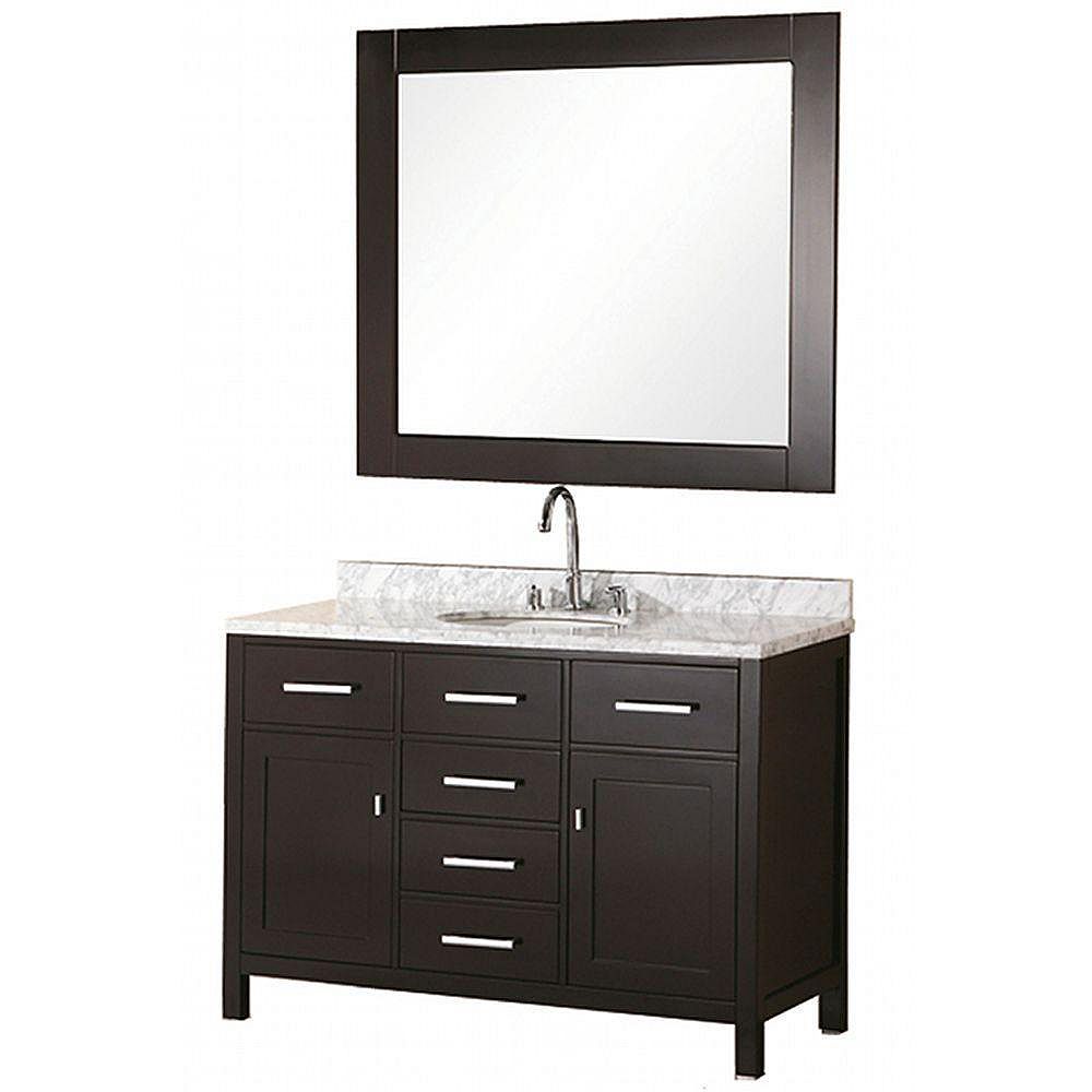 Design Element London 48 Inch W Vanity In Brown The Home Depot Canada Design Element London 48 Inch W Vanity, Design Element Vanity Canada