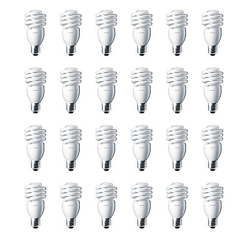 Philips 13W = 60W Daylight (6500K) Mini Twister CFL Light Bulb (24-Pack)