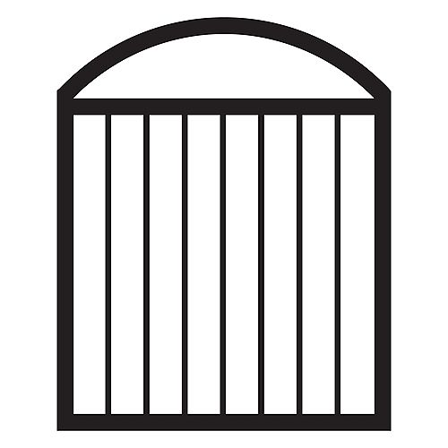 36-inch W x 44 1/4-inch H x 1 1/2-inch D Pre-Assembled Aluminum Arched Deck Gate in Black