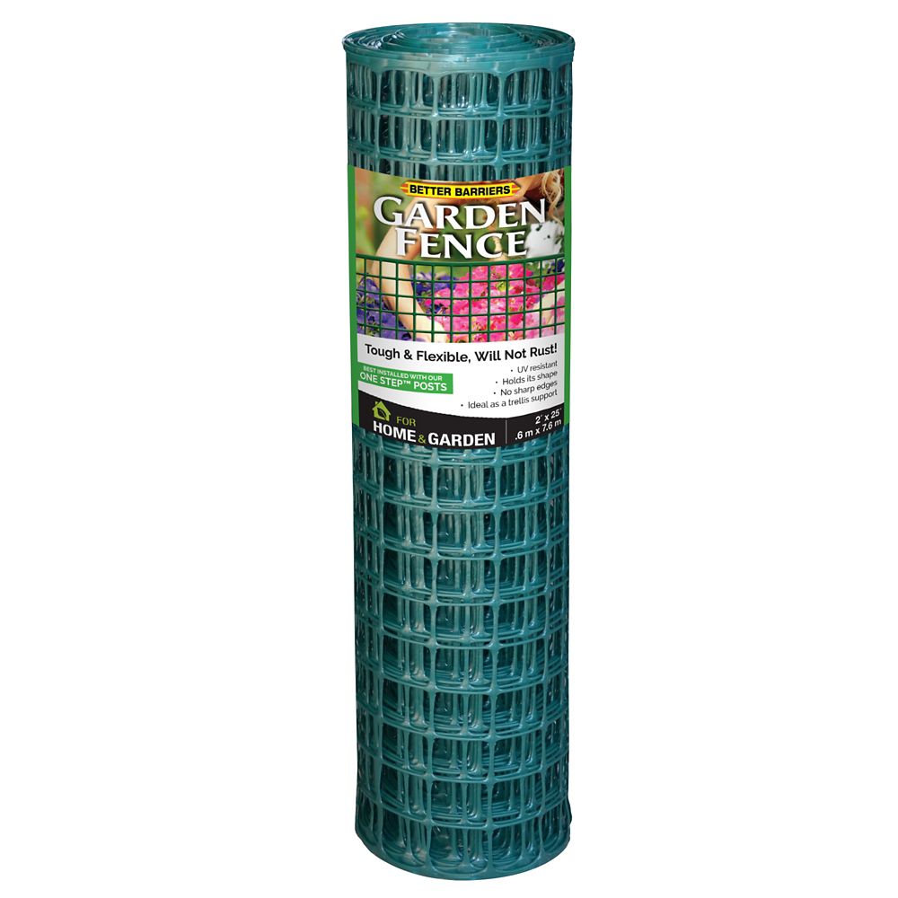 Quest Plastics Green Garden Fence The Home Depot Canada