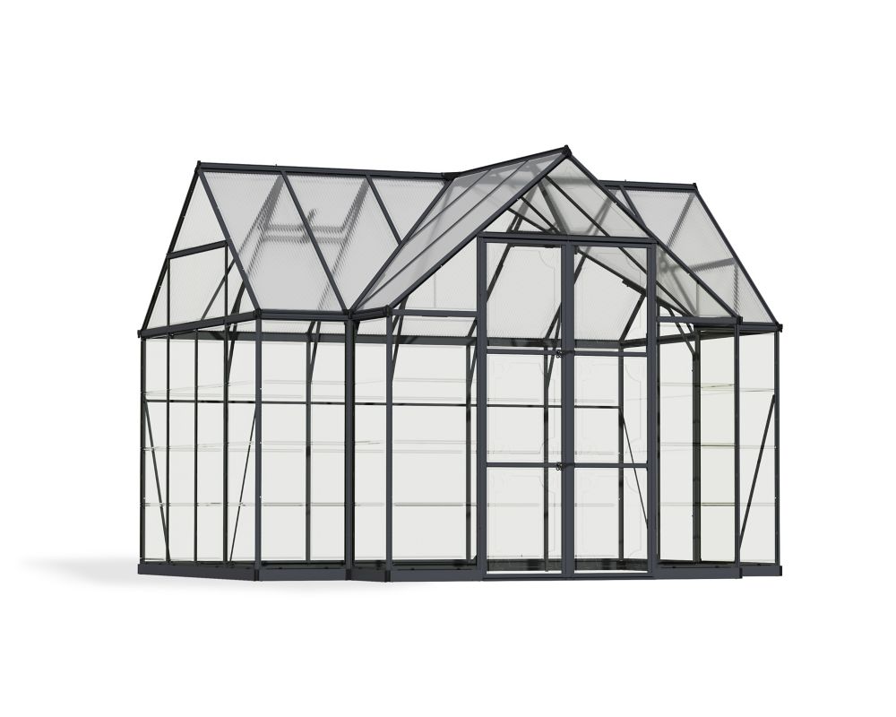 Palram Garden Chalet 12 ft. x 10 ft. TShaped Aluminum & Polycarbonate