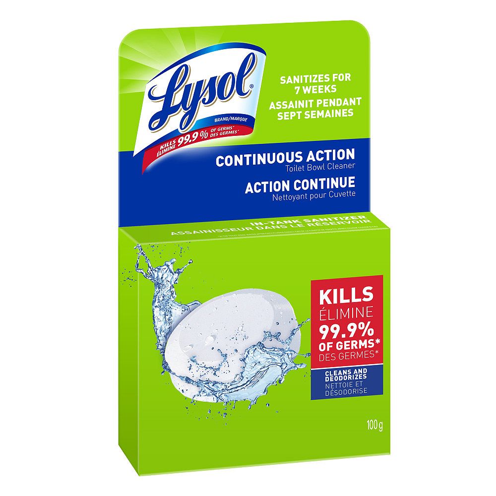 Lysol Toilet Bowl Cleaner, Continuous Action Puck, 100 g