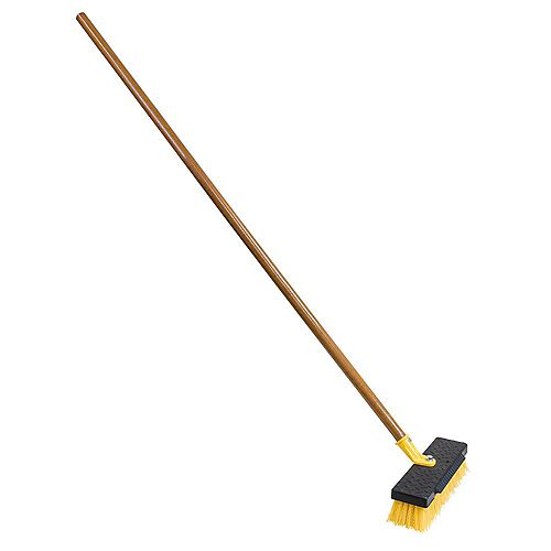 Heavy Duty Deck Scrub Brush with 54-inch Handle