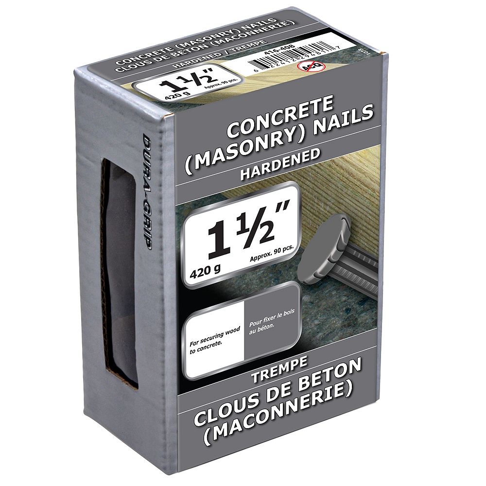 Paulin 11/2inch Concrete Nails Bright FInish 420g (approx. 97 pcs