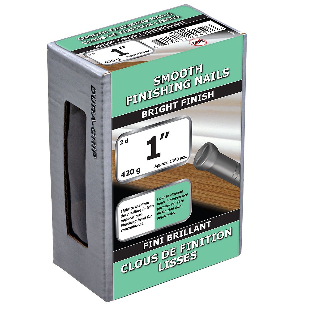 Paulin 1inch (2d) Smooth Finishing Nails Bright Finish 420g (approx