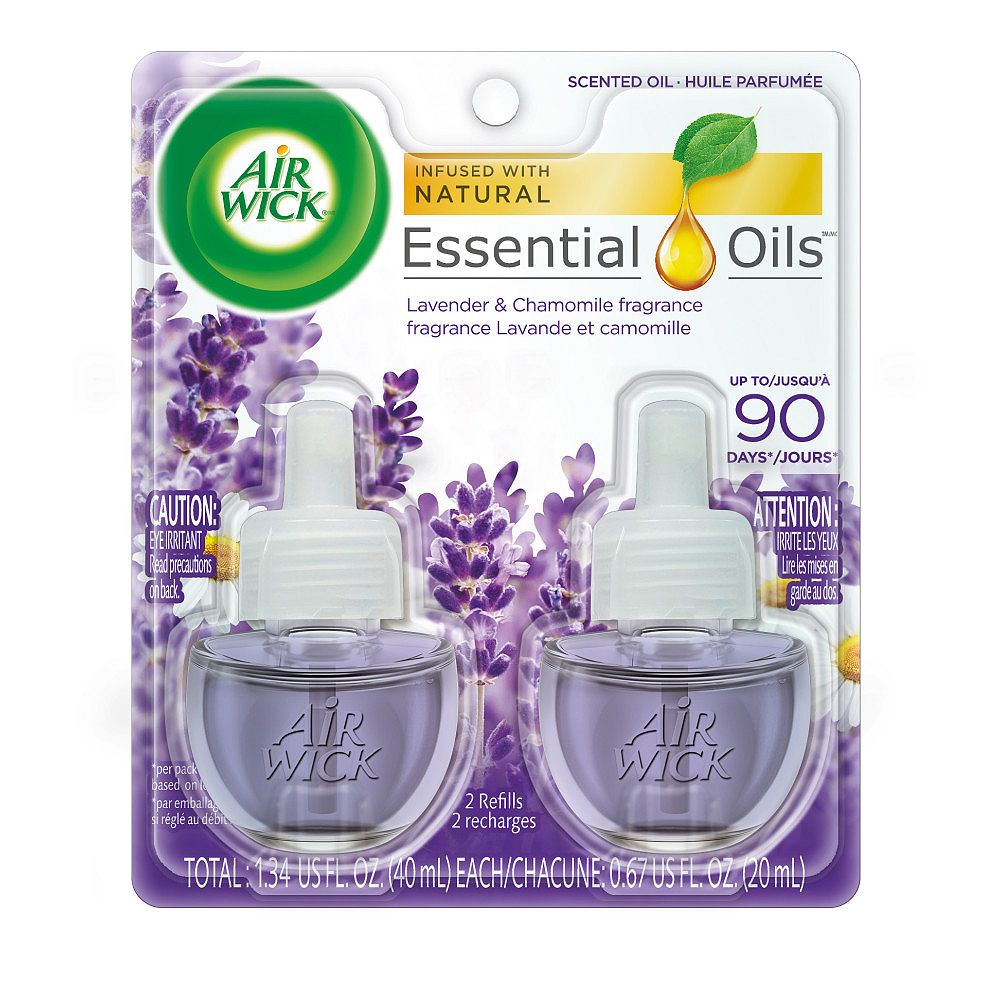 Airwick Plug In Scented Oil Air Freshener Refill In Lavender Chamomile 2 Pack The Home Depot Canada