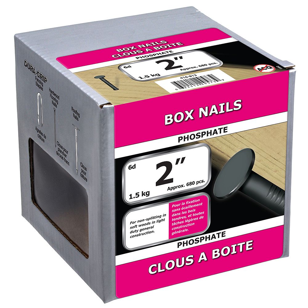Paulin 2inch (6d) Box Framing Nails Phosphate 1.5kg (approx. 686 pcs. per package) The Home