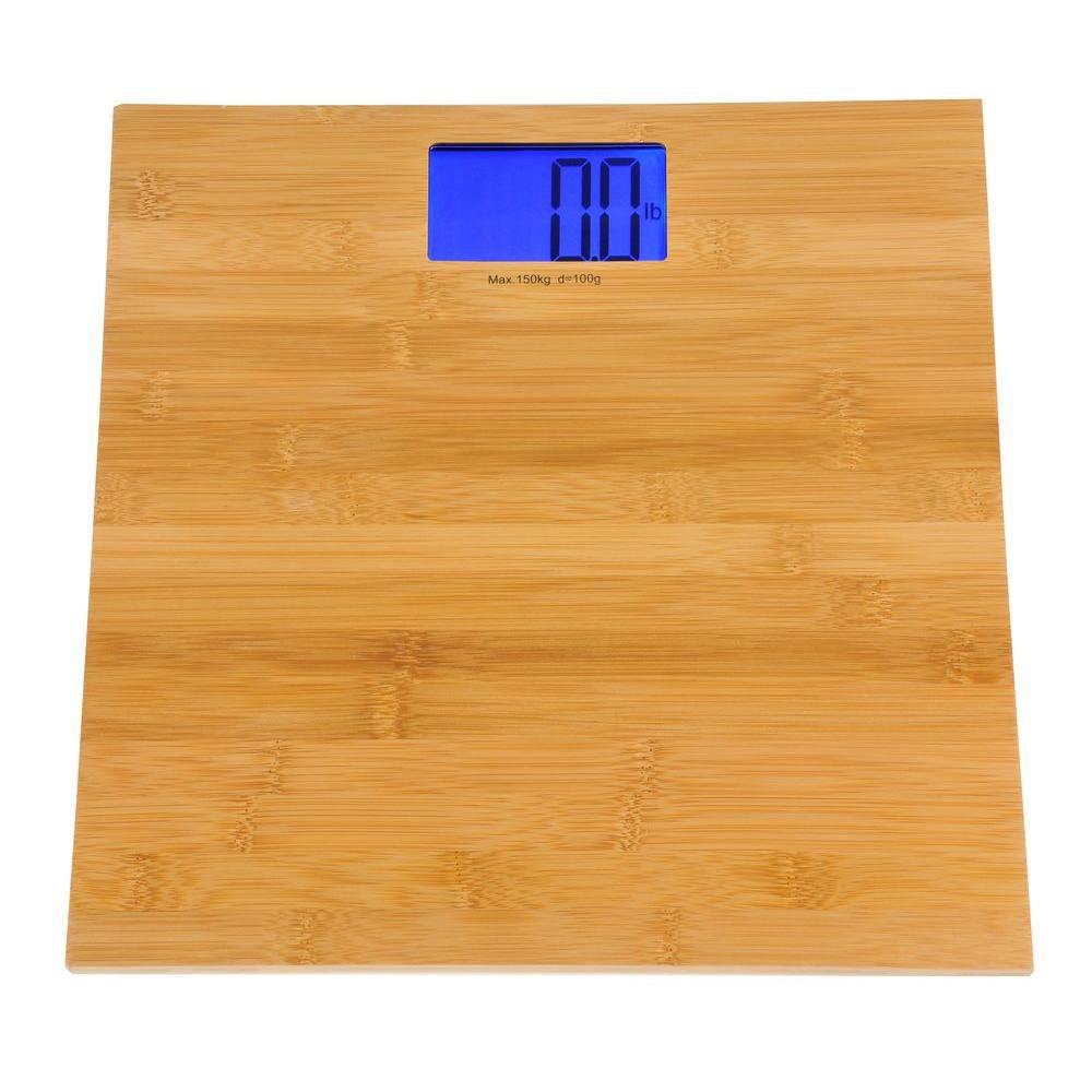 Kalorik 1.3inch H Electronic Bamboo Bathroom Scale The Home Depot Canada