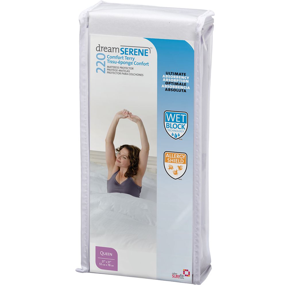 Dreamserene Comfort Terry 220 Pillow Protector Standard The Home