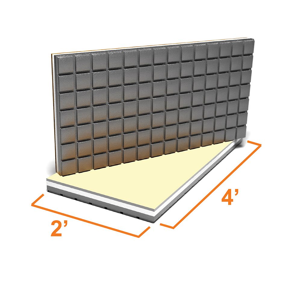 Amdry 2 Ft X 4 Ft Insulated Subfloor Panel For Tile Flooring The Home Depot Canada
