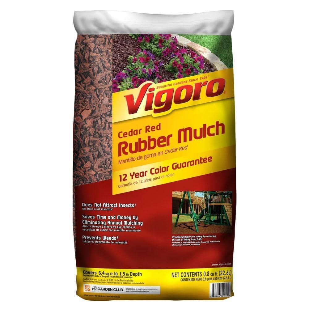 Vigoro 0.8 Cu. Ft. Cedar Red Rubber Mulch | The Home Depot Canada