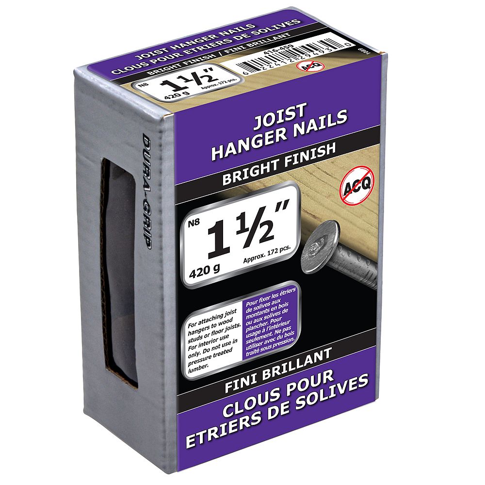 Paulin 11/2inch (N8) Joist Hanger Nails Bright Finish 420g (approx