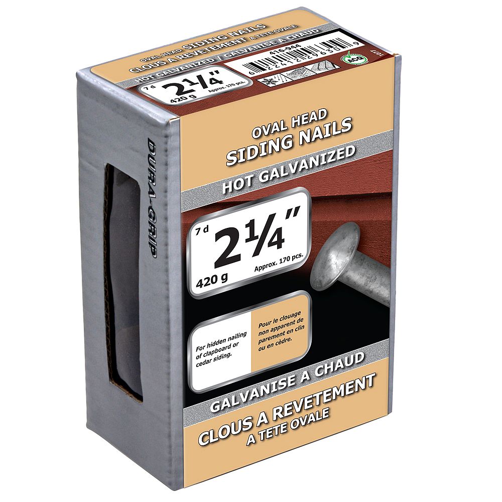 Paulin 21/4inch (7d) Siding Nails Oval Head Nails Hot Galvanized 420g (approx. 171 pcs