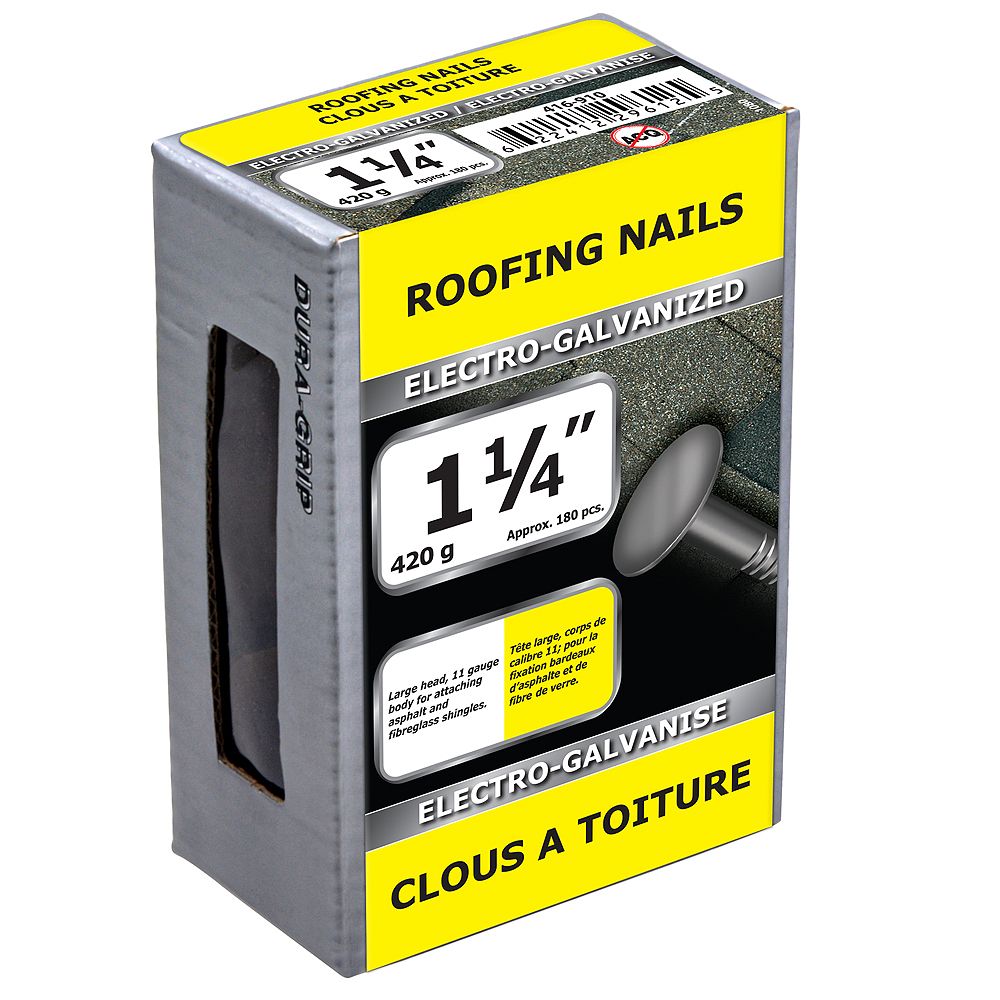 Paulin 11/4inch Roofing Nails Electro Galvanized 420g (approx. 188 pcs. per package) The
