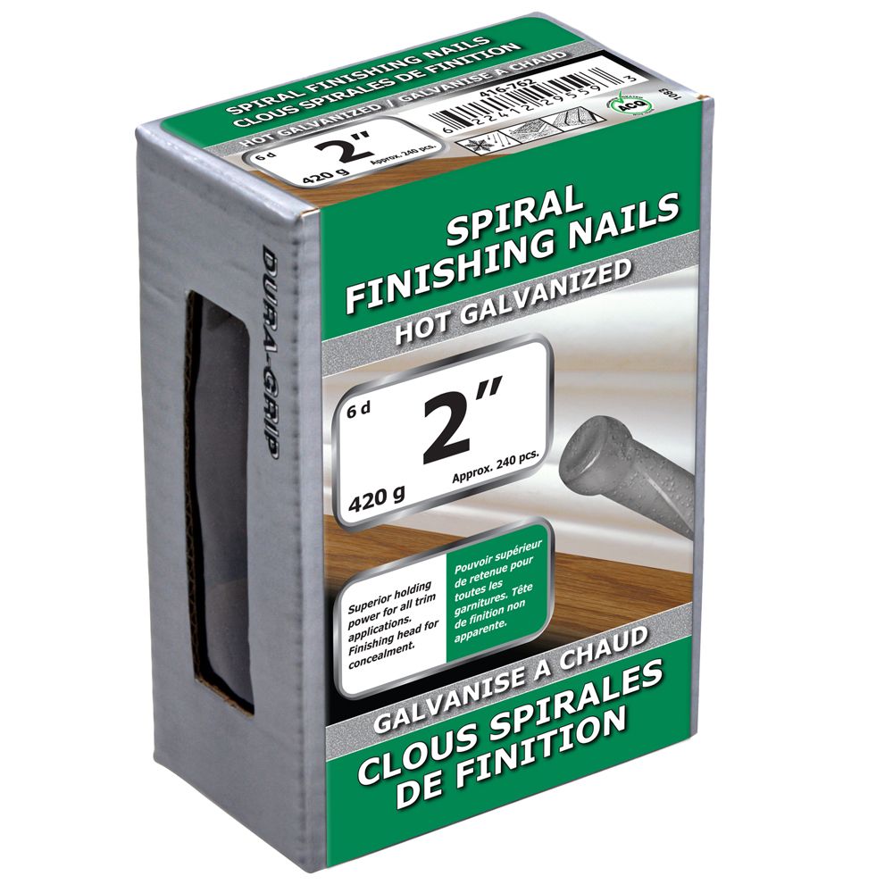 Paulin 2inch (6d) Spiral Finishing Nails Hot Galvanized Paulin 2inch (6d) Spiral Finishing Nails Hot Galvanized