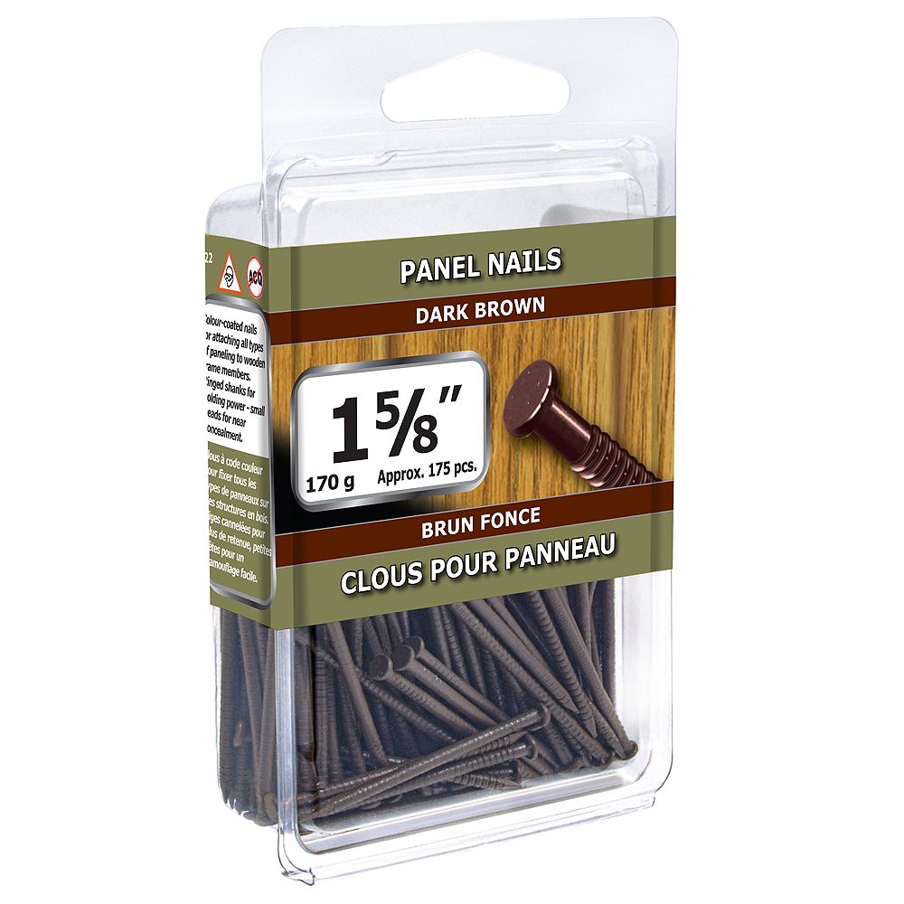 Paulin 15/8inch Panel Nails Dark Brown 170g (approx. 176 pcs. per