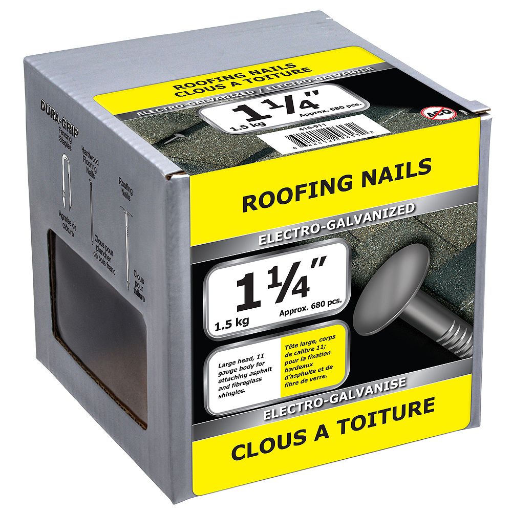 Paulin 11/4inch Roofing Nails Electro Galvanized 1.5kg (approx. 482