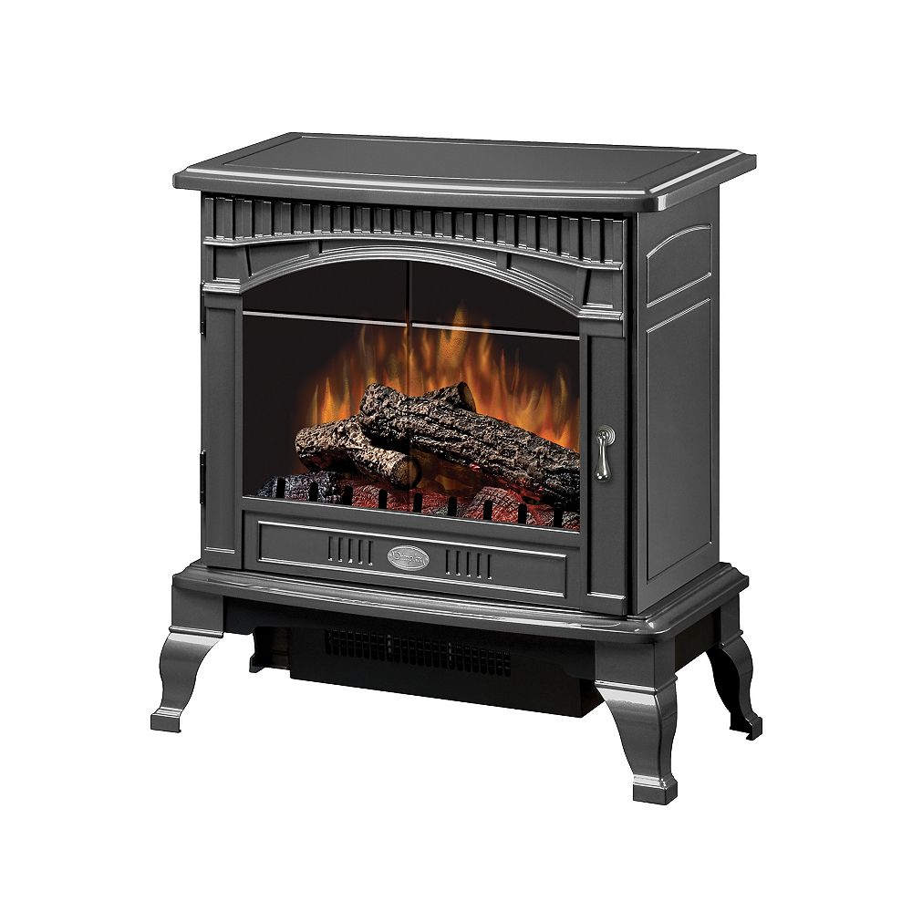 Dimplex Traditional 400 sq. ft. Electric Stove in Pewter The Home