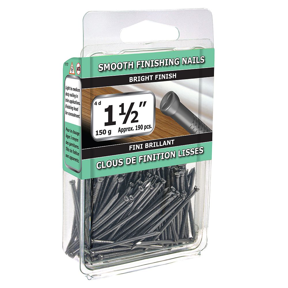 Paulin 11/2inch (4d) Smooth Finishing Nails Bright Finish 150g