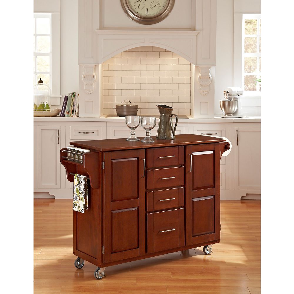 Home Styles Create-a-Cart Warm Oak Finish with Oak Top | The Home Depot ...