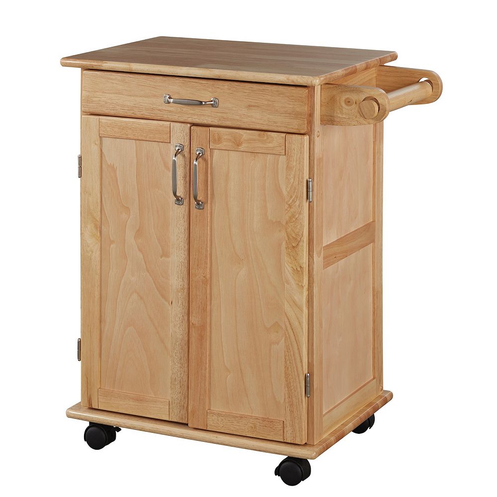 Home Styles Natural Kitchen Cart With Storage The Home Depot Canada