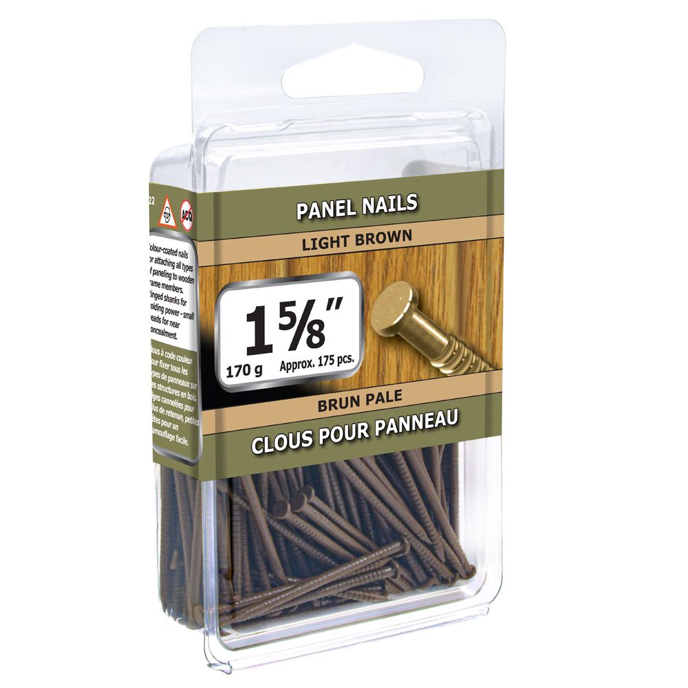 Paulin 15/8inch Panel Nails Light Brown 170g (approx. 177 pcs. per