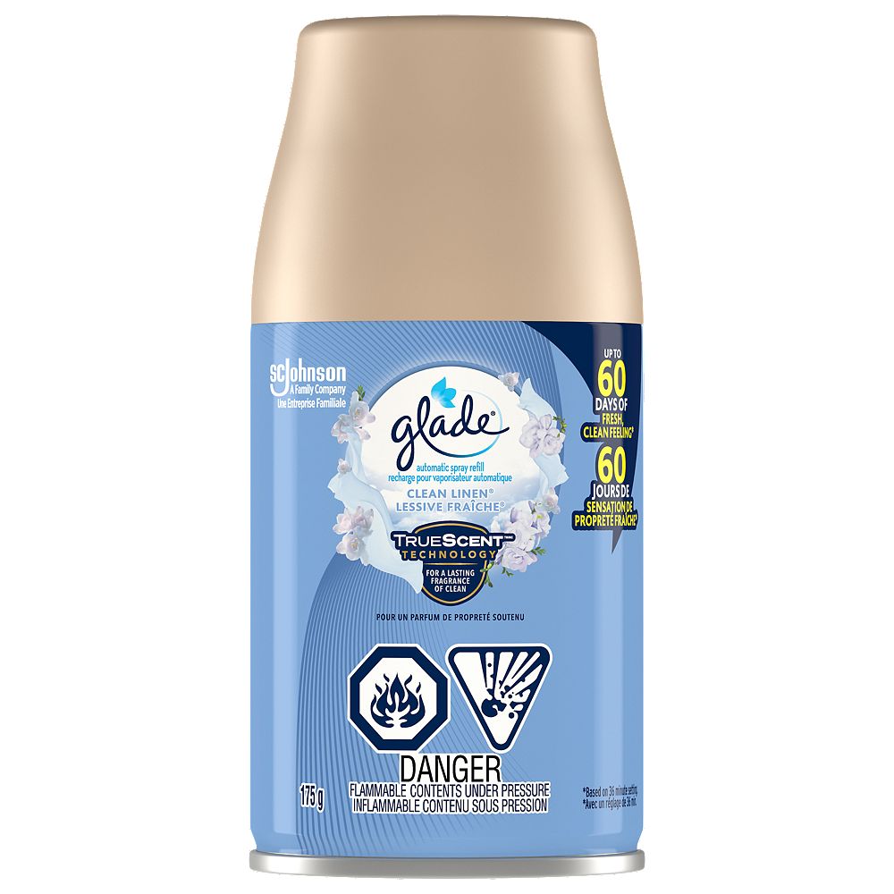 Glade Automatic Air Freshener Sprayer Refill In Clean Linen The Home Depot Canada