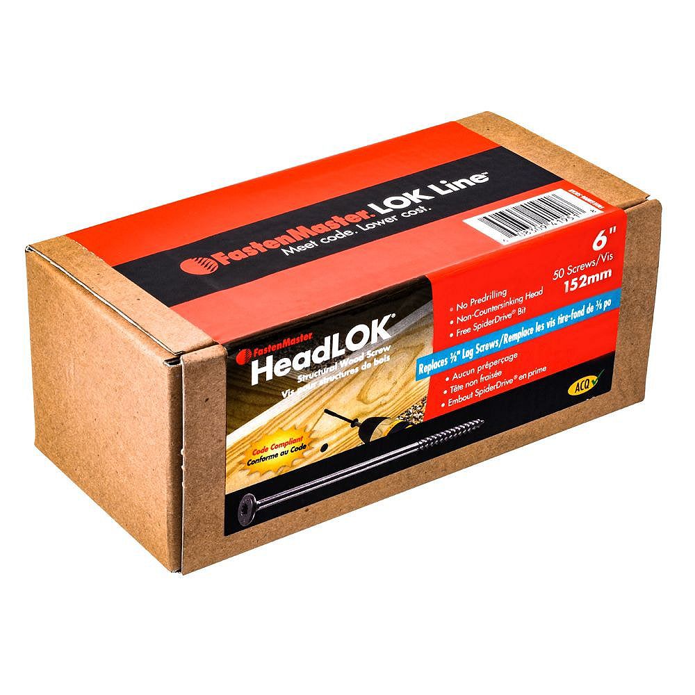 FastenMaster 6 inch Headlok 50Piece The Home Depot Canada