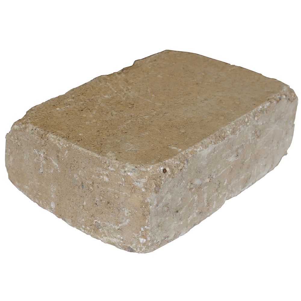 Cindercrete Stonewall Plaza Sandstone Wall Block | The Home Depot Canada