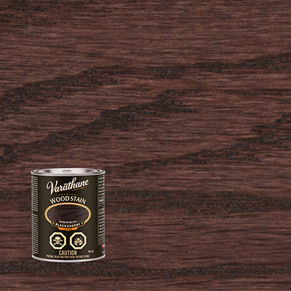 Varathane Premium Oil-Based Interior Wood Stain in Black Cherry, 946 mL ...