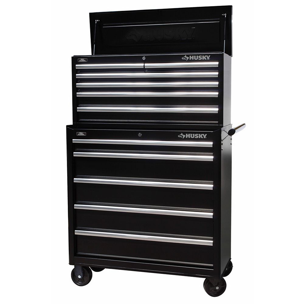 Husky 36inch 11Drawer Tool Storage Chest & Set in Black The